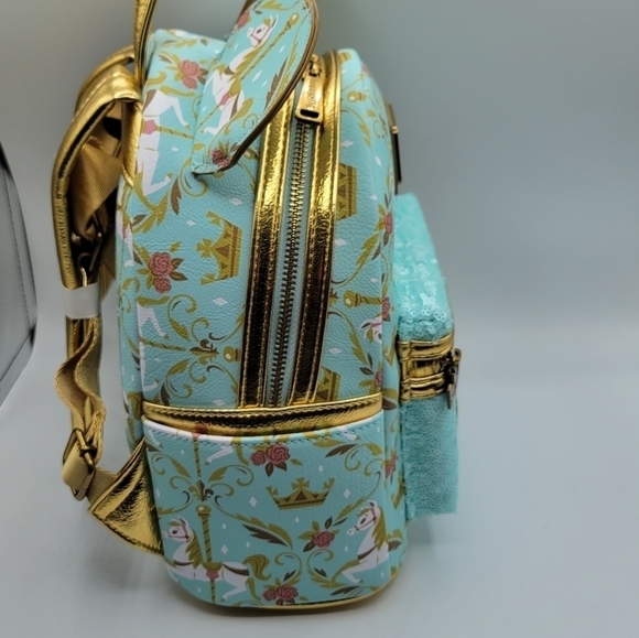 Loungefly Prince Charming Regal Carrousel Mickey Main Attraction Disney Backpack - Picture 5 of 8